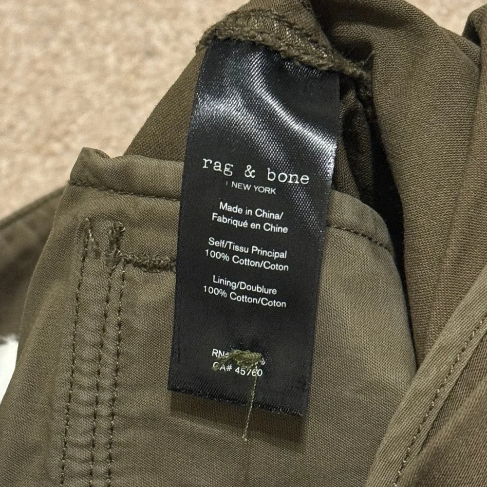 Rag & Bone Field Cargo Short Size 26 Dark Olive Green Belted Shorts - Picture 8 of 8